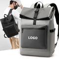 Custom Unisex Fashion Waterproof Foldable Rolltop Backpacks School Student Men's Travel Laptop Bags Daypack