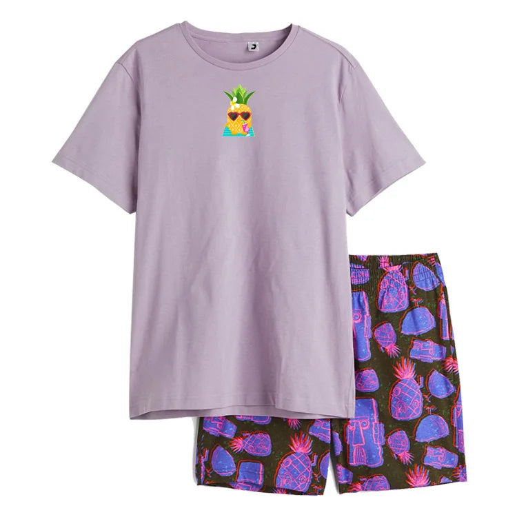 Hot Sale 2-Piece Summer Women's Pajama Sets Breathable Quick Dry Short Sleeve Comfortable Home Sleepwear