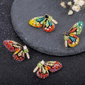 Silver Colorful Diamond Butterfly Ear Studs Korean Cute Stud Earrings Simple Insect Crystal Earring Jewelry For Women