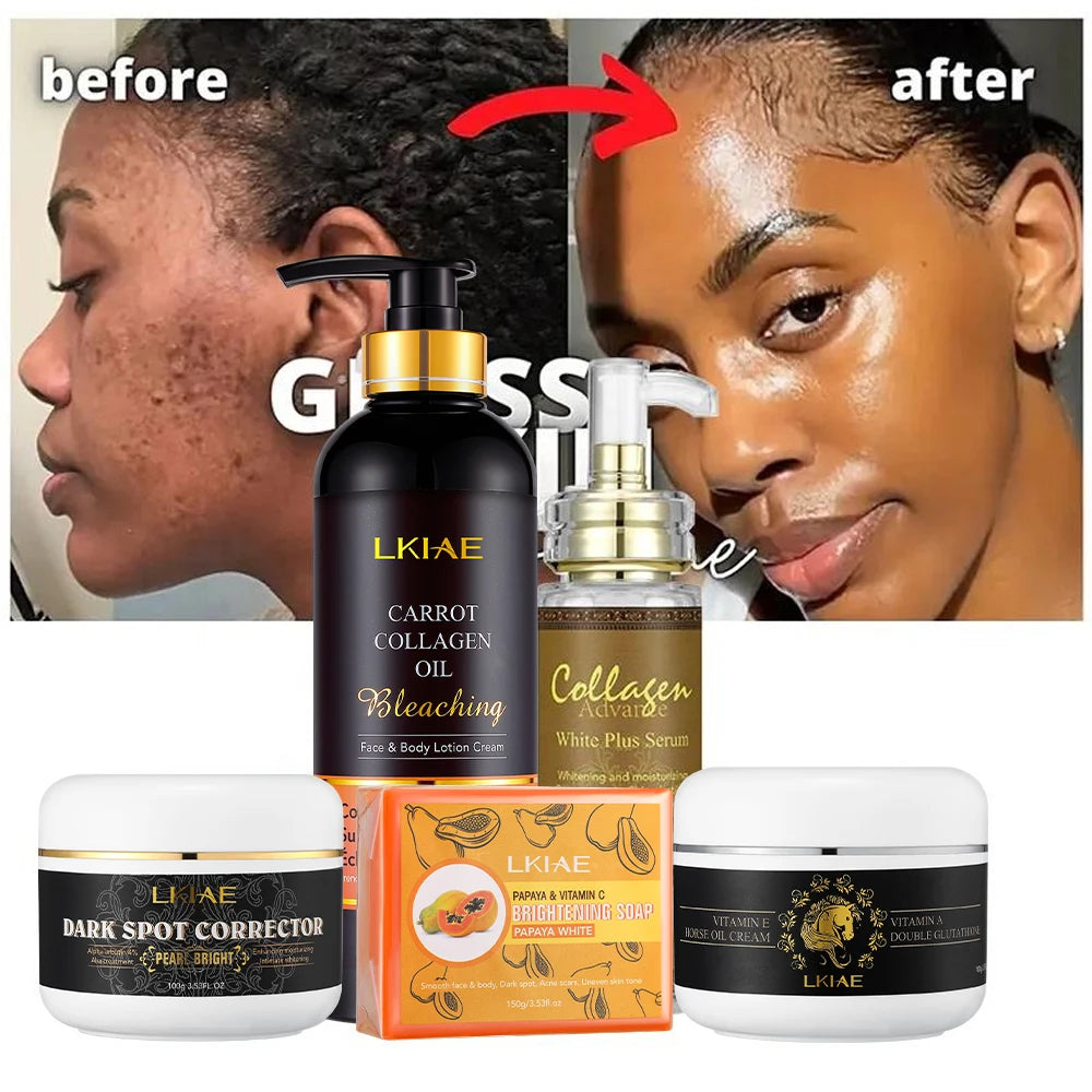 Oem Odm  Face and Body Glowing Skin Anti-Aging Vitamin Collagen Moisturizing Whitening Cream Skin Care Set for Autumn Winter