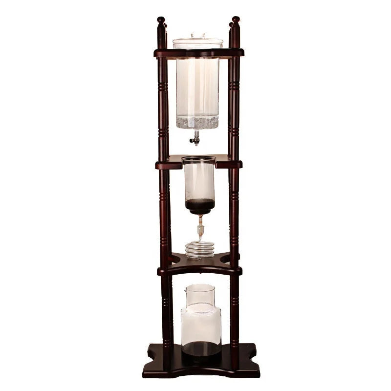 Z Borosilicate Glass Carafe Slow Cold Brew Coffee Maker Large 2500ml Iced Coffee Brewer Tower with Adjustable Water Flow BD25