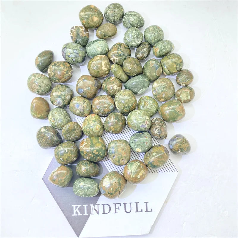 Wholesale Price Crystal Stone Healing Crystal Rainforest Jasper Tumbled Stone for Decoration