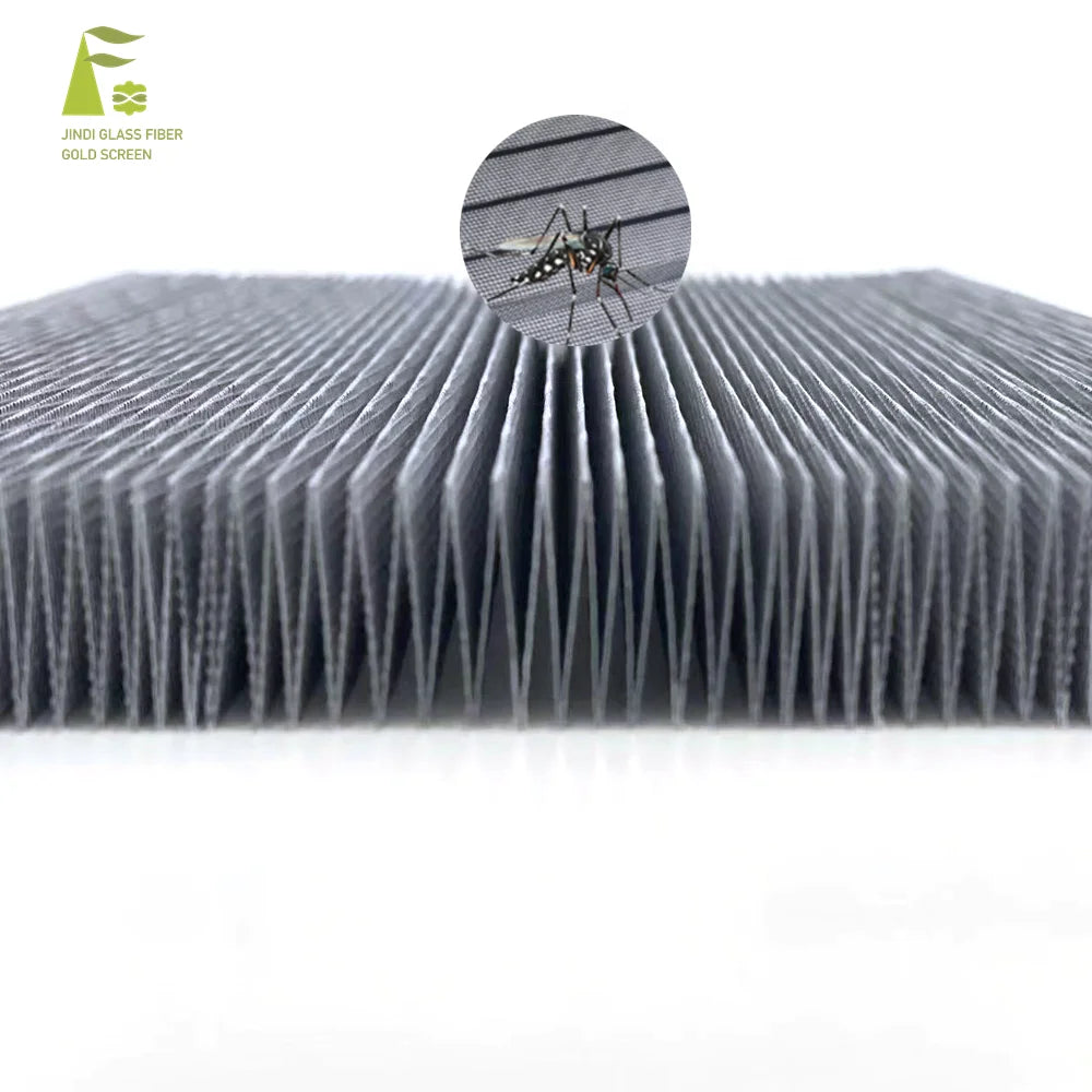 JINDI Fiberglass Retractable Pleated Modern Outdoor Fire Resistant Fly Screen