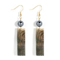 2023 New Jewelry Hawaiian 18k Custom Print Earrings Hot Sale Mother of Pearl Geometric Dangle Earrings for Women Wholesale
