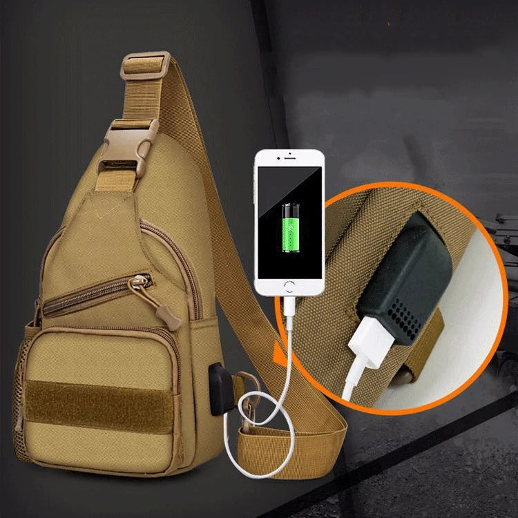 Shuoyida Crossbody Bag Travel Gym Sport Hiking Shoulder Bag with USB Charger Port Bottle Holder