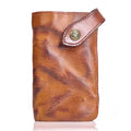 Man Wallet Real Leather Long Hand Grasped Plant Tanned Leather Wallet Day Card Bag Real Buckskin Leather Wallet for Men