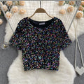 Short Sleeve T-Shirt Women Loose Versatile Short Fashion Tops
