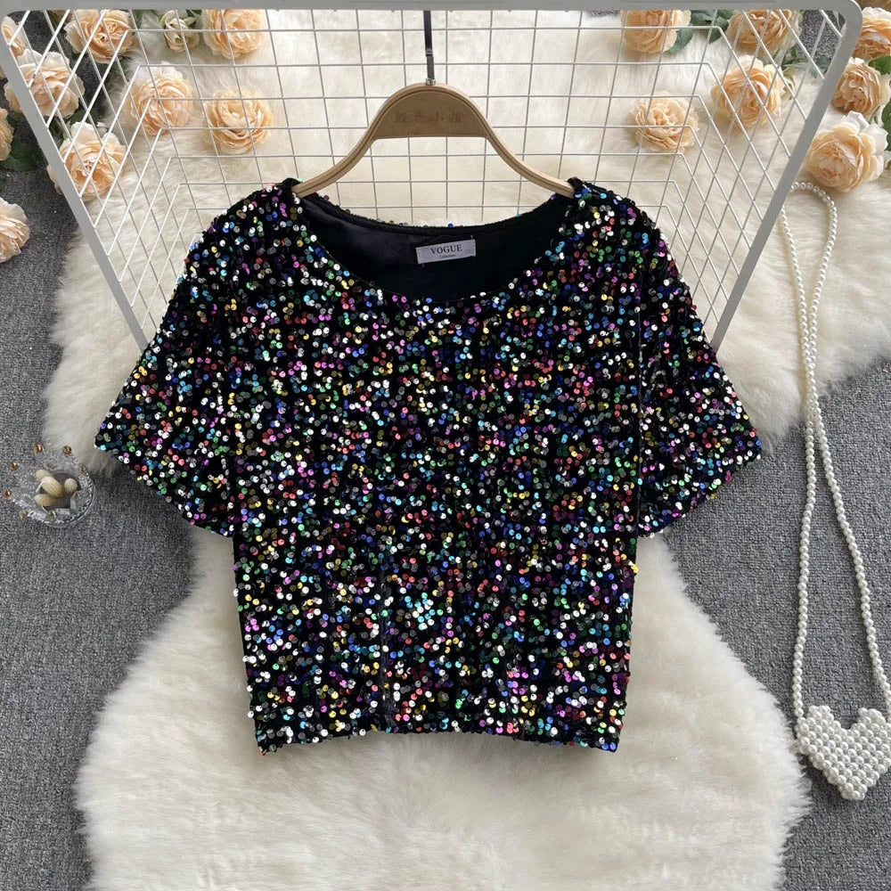 Short Sleeve T-Shirt Women Loose Versatile Short Fashion Tops