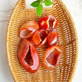 Wholesale Natural Red Agate Crystal Craft Healing Flame Geode Quartz Crystal Polished Carnelian Flame for home decoration