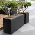 T257 Outdoor Stainless Steel Flower Box Landscape Wrought Iron Flower Rectangular Planter Box Planter for Garden Hotel Decor