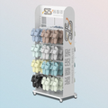 Double Sided Slipper Display Rack Retail Store Universal Wheel Display Rack Belt with Hook Display Rack Supports Customization
