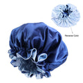 Extra Large Double Layer Silk Satin Bonnet for Women's Beauty Sleep & Bathing/ Shower Cap-Long Curly Hair Adults' Cleaning