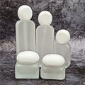 Factory Wholesale Custom Cosmetic Frosted Empty Glass Oil Spray Serum Lotion Pump 30ml 50ml 100ml Bottle 30g 50g Jar