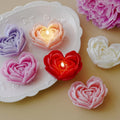 Wholesale Heart Flower Rose Scented Soy Wax Candle Handmade Home Fragrance Decoration Weddings Valentine's Day Scented Candle