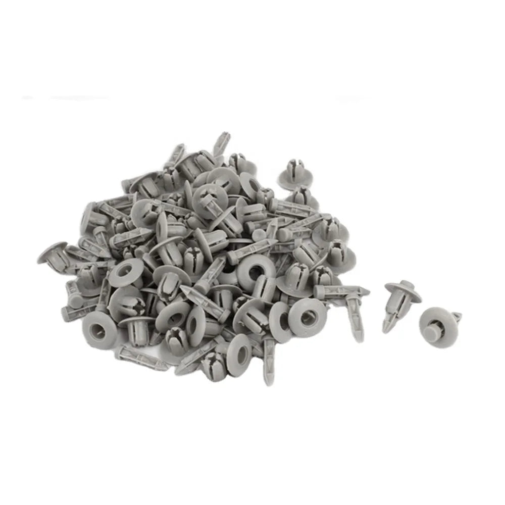 Gray 7mm Hole Dia Plastic Rivet Fastener Clips Vehicle Truck Specific Durable and Stylish