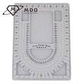 Bead Design Board and Gray Flock With Lid Bracelet Necklace Making Bead Tray Flocked Bead Design Board for Jewelry DIY Making