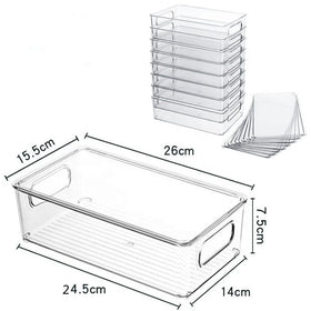 Stackable PET Plastic Storage Bins Rectangle Organizer for Pantry Multi-Use Large Bin for Food Organization Injection Technics