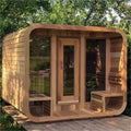 Smartmak Outdoor Sauna Room Red Cedar Cube Sauna Room With Harvia Stove