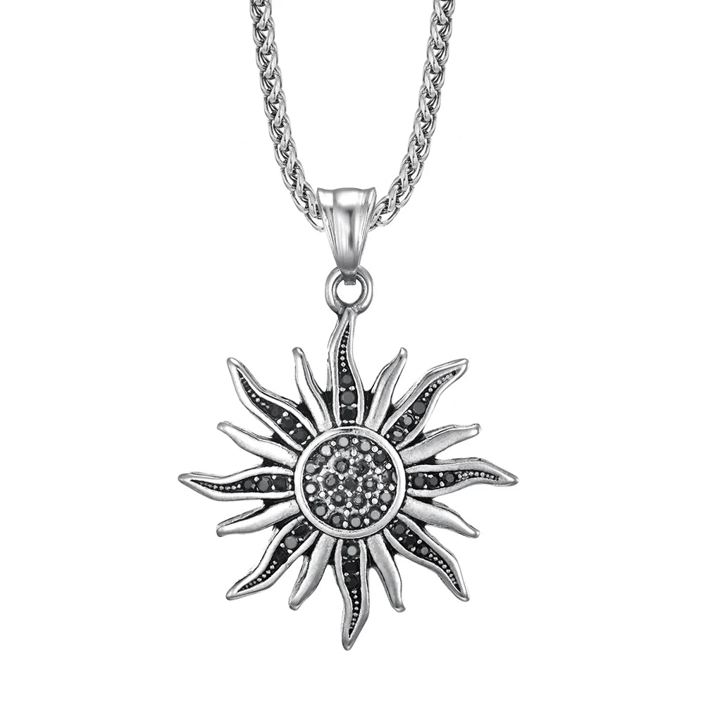 Factory Direct High Polished Black Stainless Steel Religious Jewelry Men's Personalized Customized Pendant Necklace