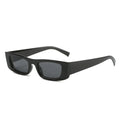 STORY QB483 Brand Design Retro Narrow Frame Rectangle Vintage Fashion Yellow Small Cat Eye Sunglasses Women Men