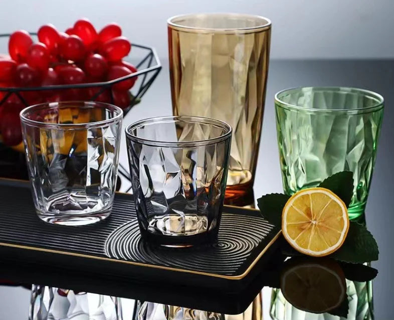 210-490 ML Polycarbonate  Water Cup Suitable for Home Use Colorful Plastic Cup for Hotel Beer Mug Juice Cup Drop-resistant