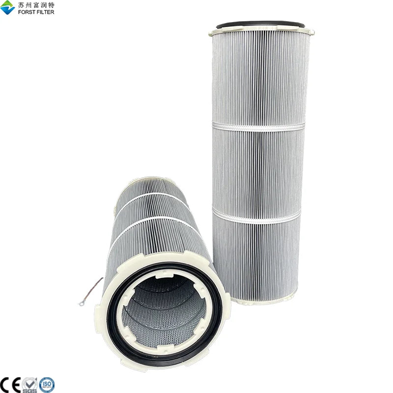 Cement Mixing Plant Mine Processing Dust Extractor 0.3 Micron Six Ears Quick Release Cartridge Filter Dust Removal Air Filter