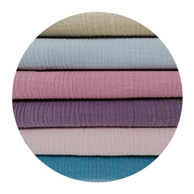 Oeko-Tex Certified 100% Cotton Organic Muslin Double Layer Baby Eco Friendly Garment Crepe Double Gauze Fabric