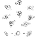 Wholesale RTX 304 Stainless Steel Snap Button Clasps Ball & Socket Fastener Necklace Bracelet DIY Craft Jewelry Making Gemstone