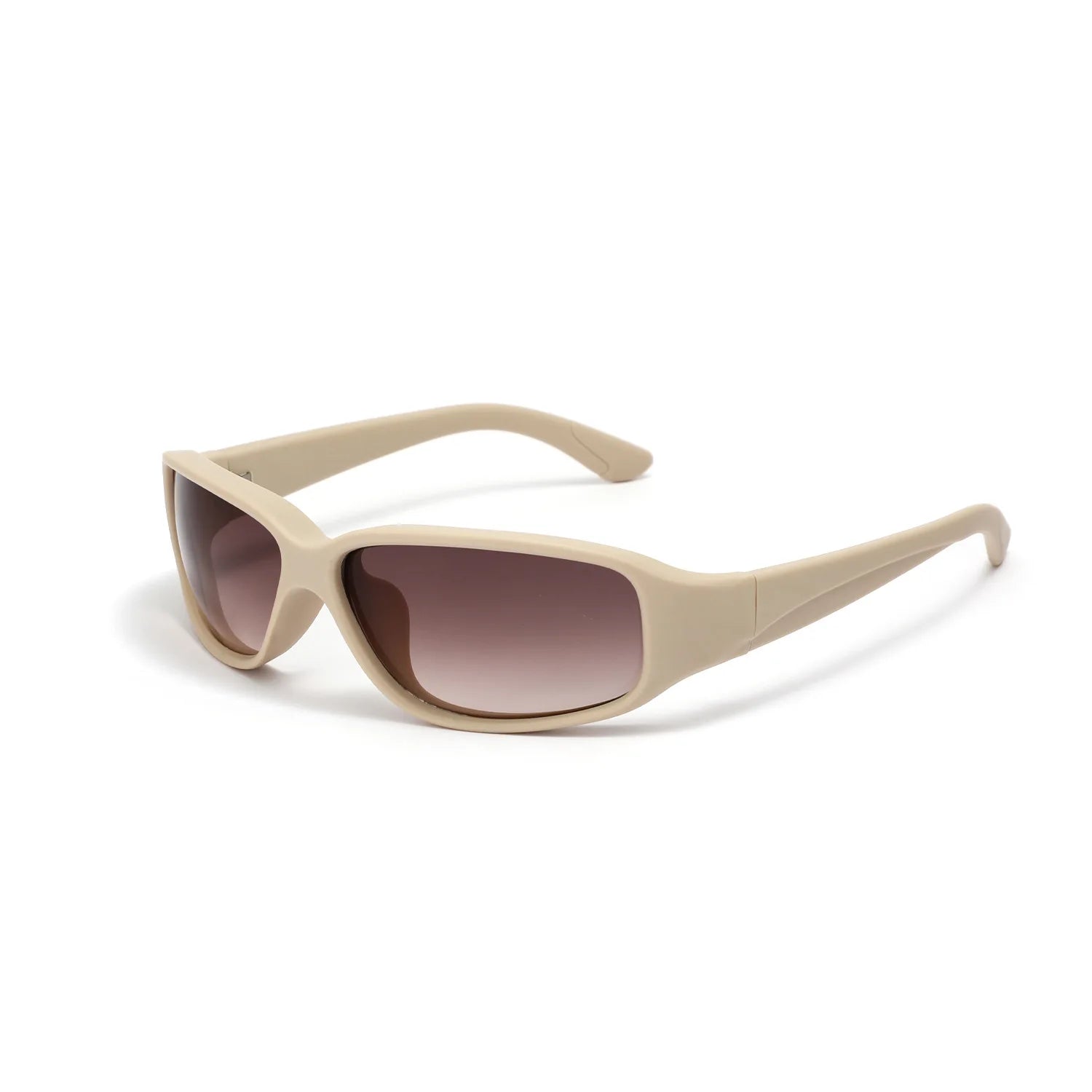 Matte Wrap Around Shades Futuristic Oval Trendy Eyewear Sun Glasses for Women Men Steampunk Sunglasses Women Mirror Sports Y2k