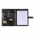 Multi Function A4 Leather Portfolio Business Document File Folder File Organizer