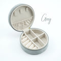 Bulk in Stock Jewellery Box Grey Round Old Picture Toy Jewelry Plastic Box Jewelry Packaging Box Highend