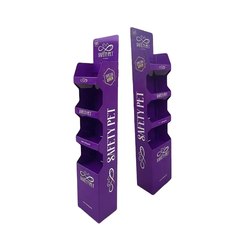 Hot Selling Foldable Eco-Friendly Cardboard Dog Poop Bags Point of Sale Display Stand with Recycled Materials