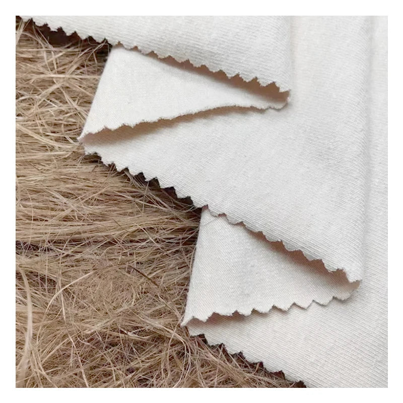 Eco Friendly GOTS Certified 53% Hemp 42% Organic Cotton 5% Spandex Blended Stretch Knitted Jersey Fabric for Outdoor Bags