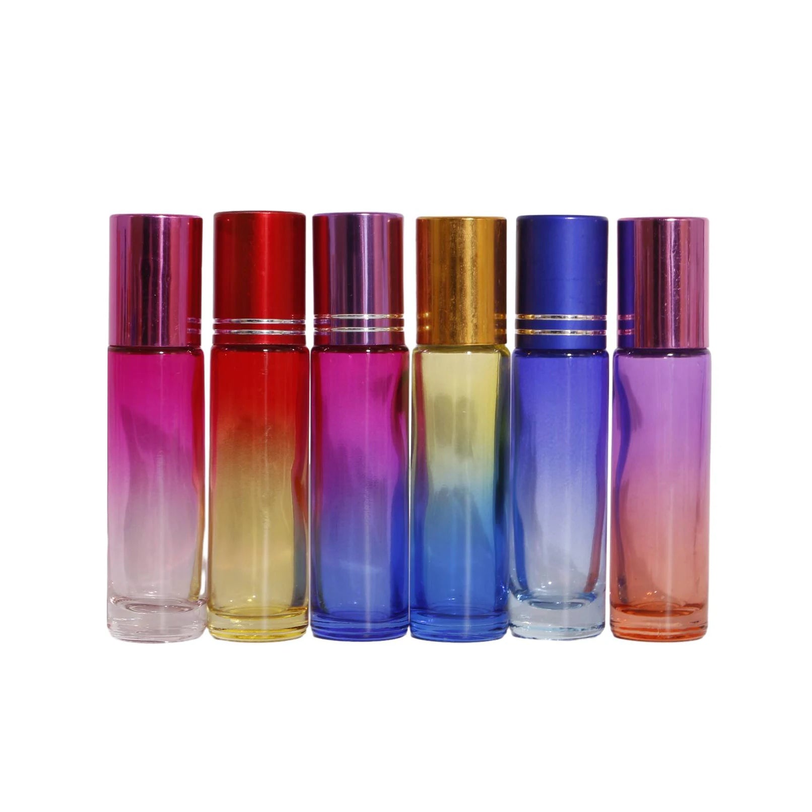 Luxury Glass Roll on Bottles 5ml 10ml Gradient Colors Eye Cream Roll on Bottle