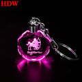 Wholesale 12 Zodiac Sagittarius Crystal Keychain Led Light Healing Crystal Keychain for New Year Gift or Birthday Gift