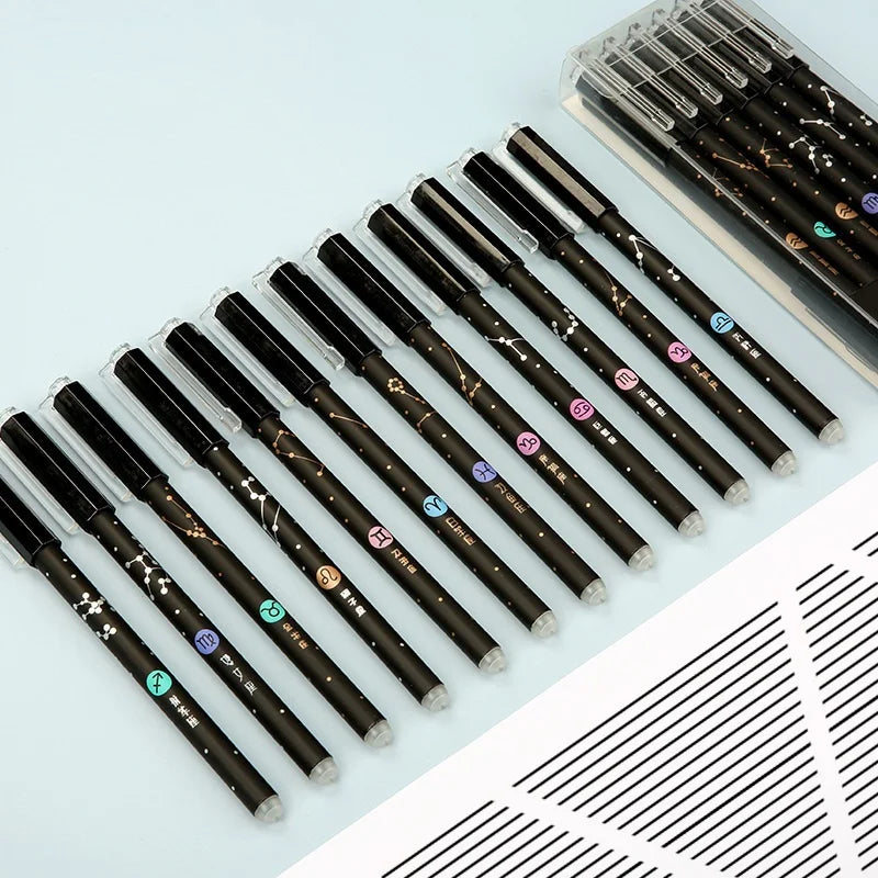 Erasable Pen Suitable for Primary School Students Erasable Gel Pen 0.5mm Black and Blue Pen Office Supplies