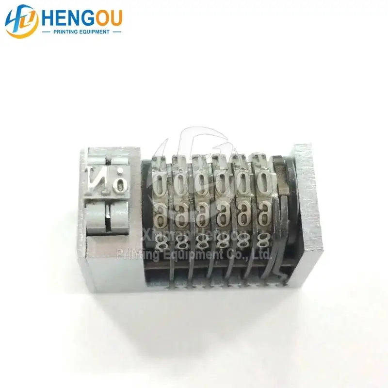 6 Digits 4x8 Forward Full Steel Numbering Machine Roman Font Jump Mode 012345