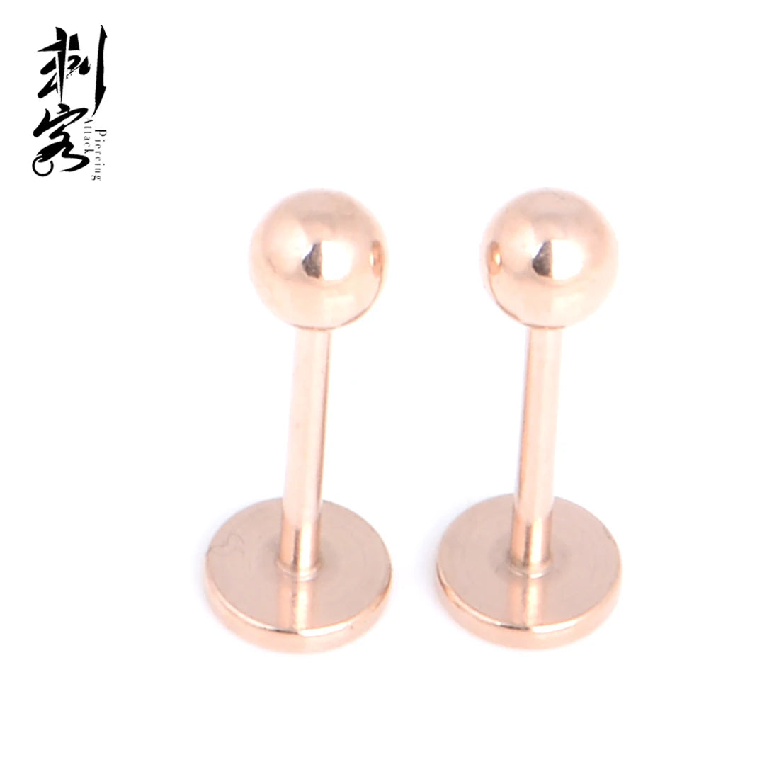 Stainless Steel 20 Gauge Externally Threaded Labret Studs with Ball Body Jewelry