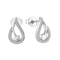 Customized Fashion Jewelry Valentine Gifts Love Heart Earrings Korean Heart Hoop 925 Sterling Silver Earrings for Women
