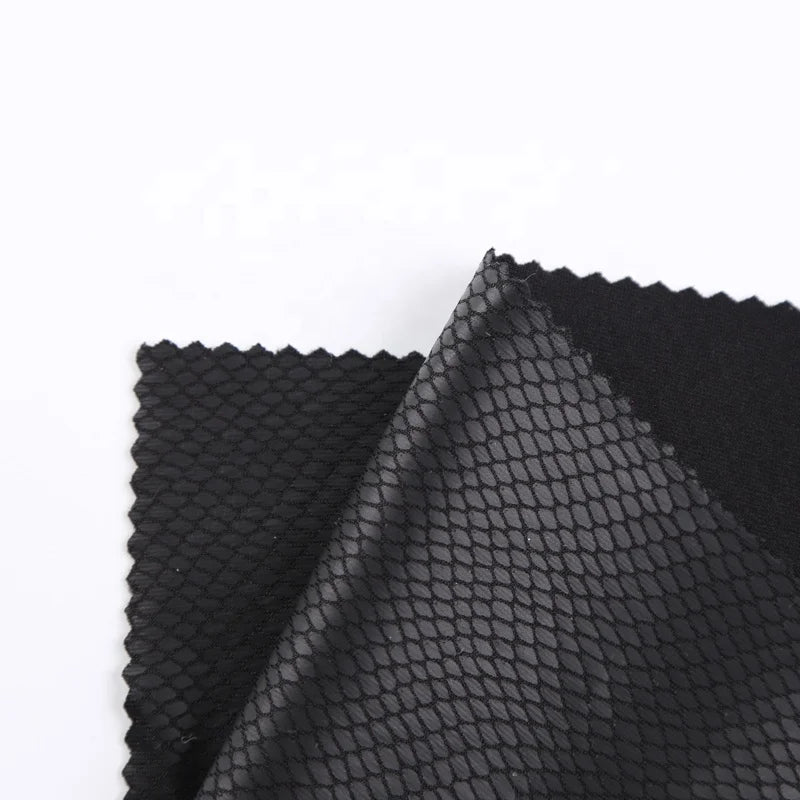 New Design Foil Coating Scuba Spandex Print Black Snake Stretchy Fabric Embossed Foil Printed Scuba 94% Polyester 6% Spandex