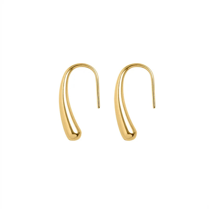 Unique Small Drop Stainless Steel Gold Stud Earrings Base Hook Pad Base DIY Jewelry Making Supplies Findings
