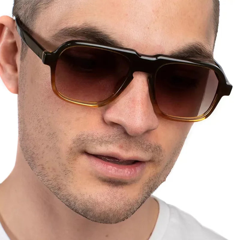2024 Design New Style Thick Frame Clear Sunglasses Women Personalized Retro Driving Round Sunglasses Men Wholesale