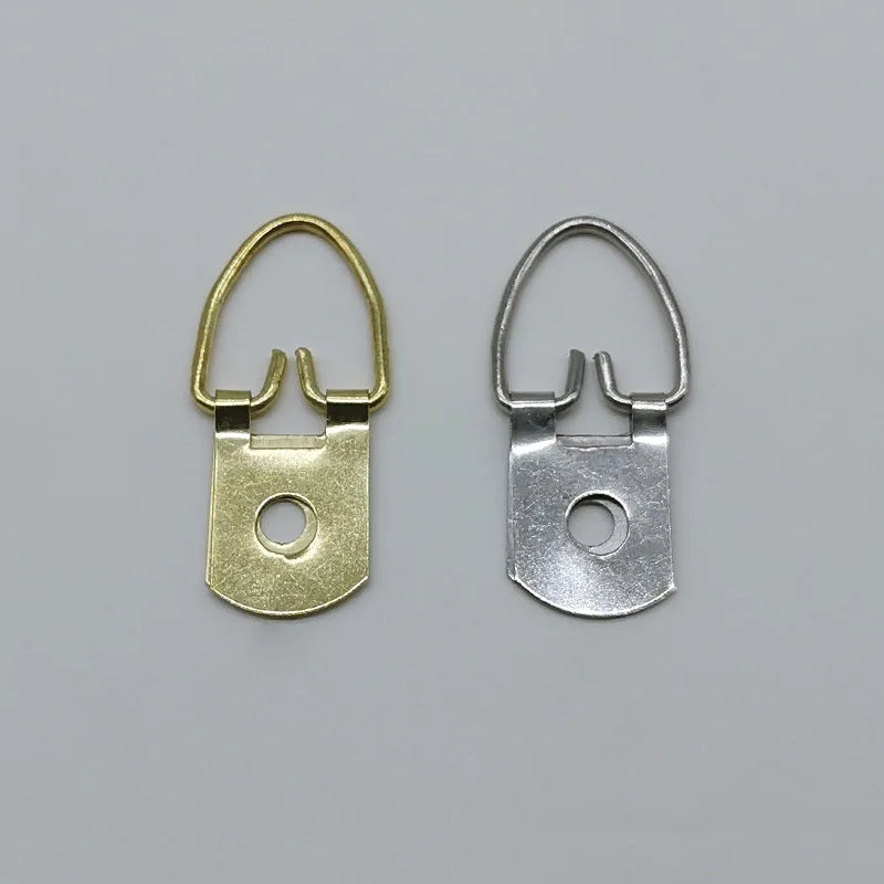 43*16mm D Ring Single-hole Metal Iron Silver Gold Brass-plated Galvanized Photo Album Picture Frame Hanger Wall Hook Box