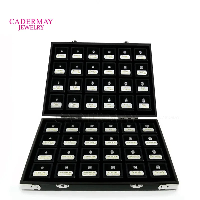 Cubic Zirconia Diamond Gemstool 8 Shapes Carat Size Master Stones From 0.5 Ct -3 Ct  Tester Tools Set