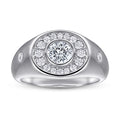Ready to Ship Iced Out Rings Sterling Silver Wedding Iced Out Ring
