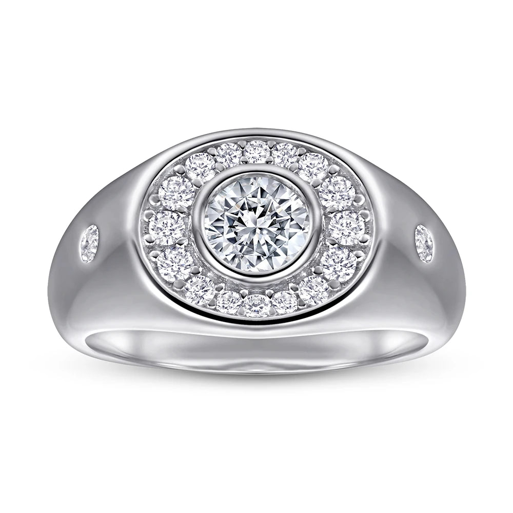 Ready to Ship Iced Out Rings Sterling Silver Wedding Iced Out Ring