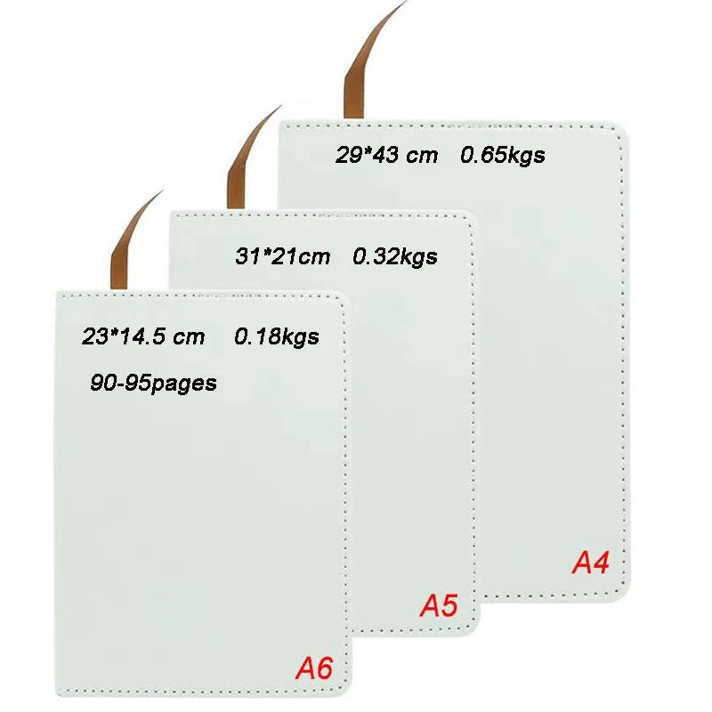 Office Decor A4/A5/A6 Sublimation Blank Printable Note Book for Business/School/Daily Use
