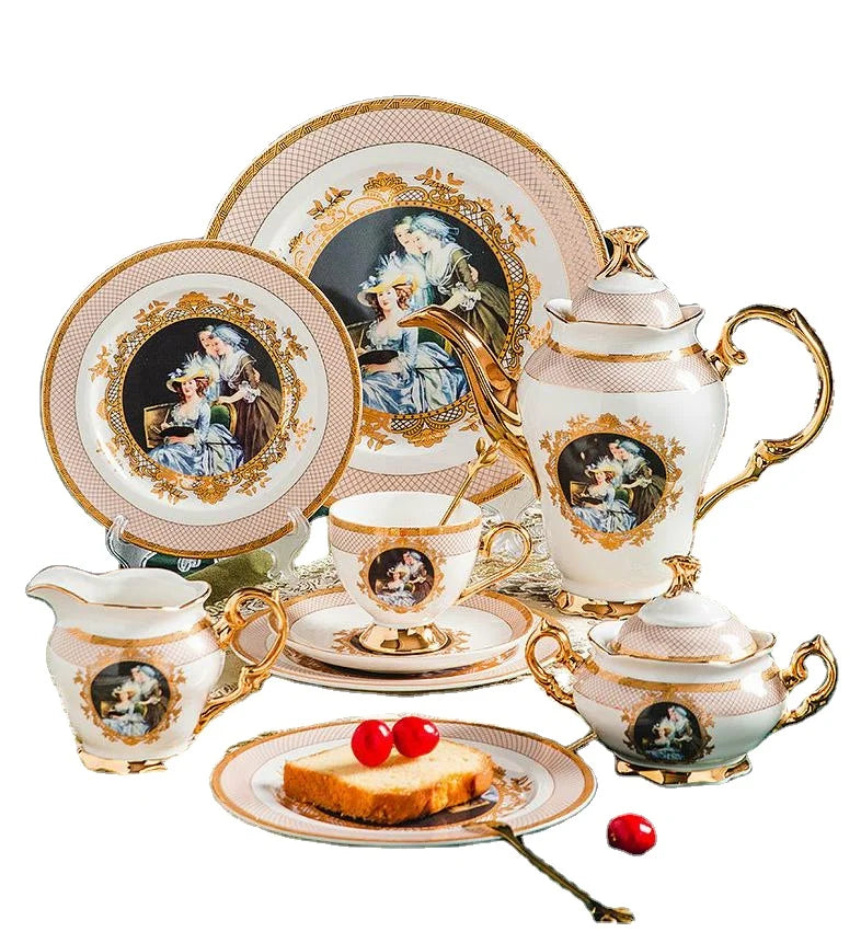 Factory  Direct Sale New Design Hotel Home Restaurant Glazed Popular Teapot Set