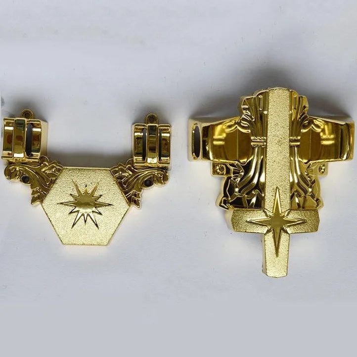 F-Model 12# European Style Burial Funeral Casket Handle Fittings Star Pattern Casket Corner Plastic Fittings for Coffins