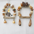 Parrot Bird Perch Toys Natural Fruit Prickly Ash Wood Swing Colorful Nuts Chewing Teeth Parakeets Conure Cockatiels Budgies